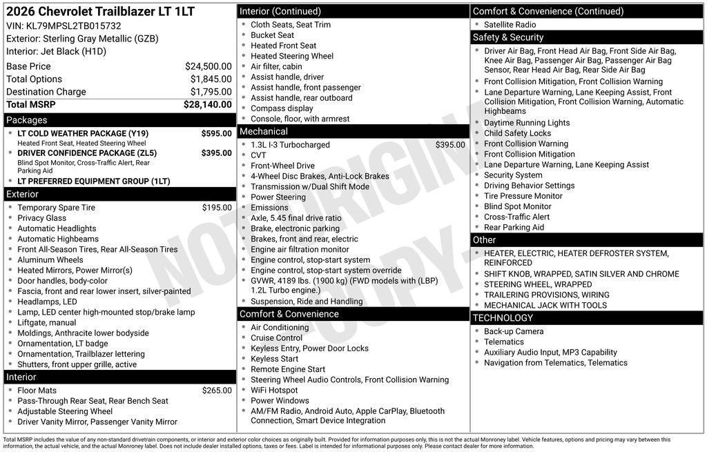 2026 Chevrolet Trailblazer LT - Photo 41