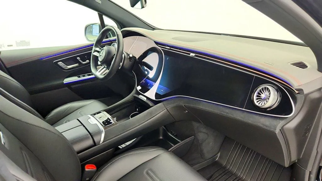Used 2024 Black Mercedes-Benz AMG® EQE 4MATIC+ SUV w/ Carbon Fiber Trim & AMG® Night Package image 24