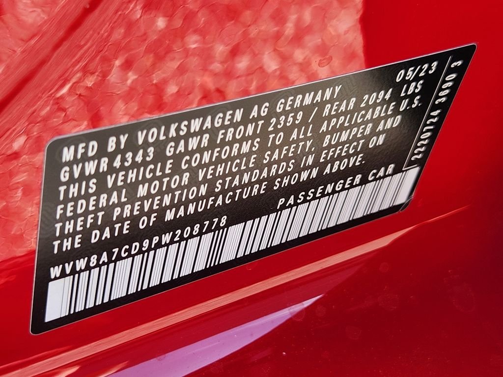 Used 2023 Tornado Red w/Black Roof Volkswagen 40th Anniversary Edition image 13