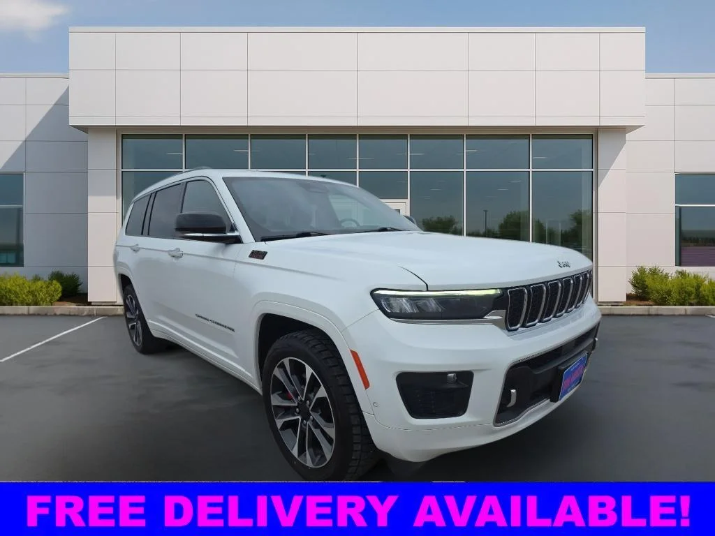 Used 2022 Bright White Jeep Overland image 1