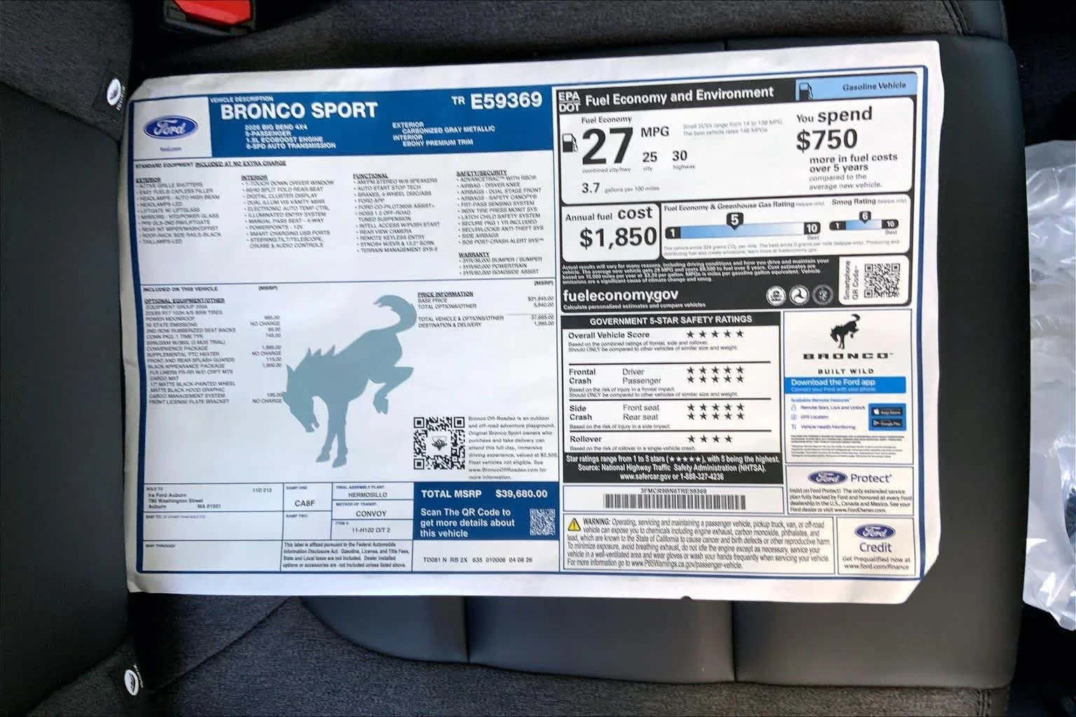 New 2026 Carbonized Gray Metallic Ford Big Bend image 18