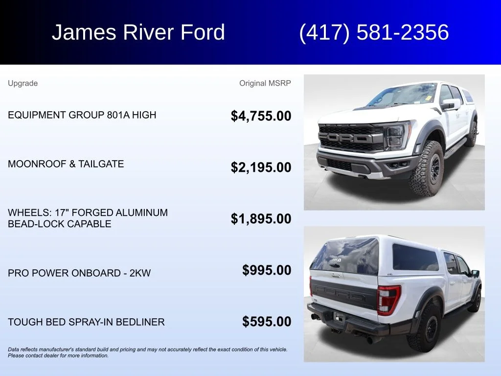 Used 2022 Oxford White Ford Raptor image 5