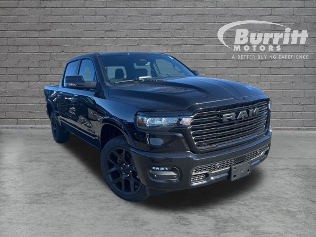 New 2026 Diamond Black Crystal Pearl-Coat Exterior Paint RAM Laramie image 1