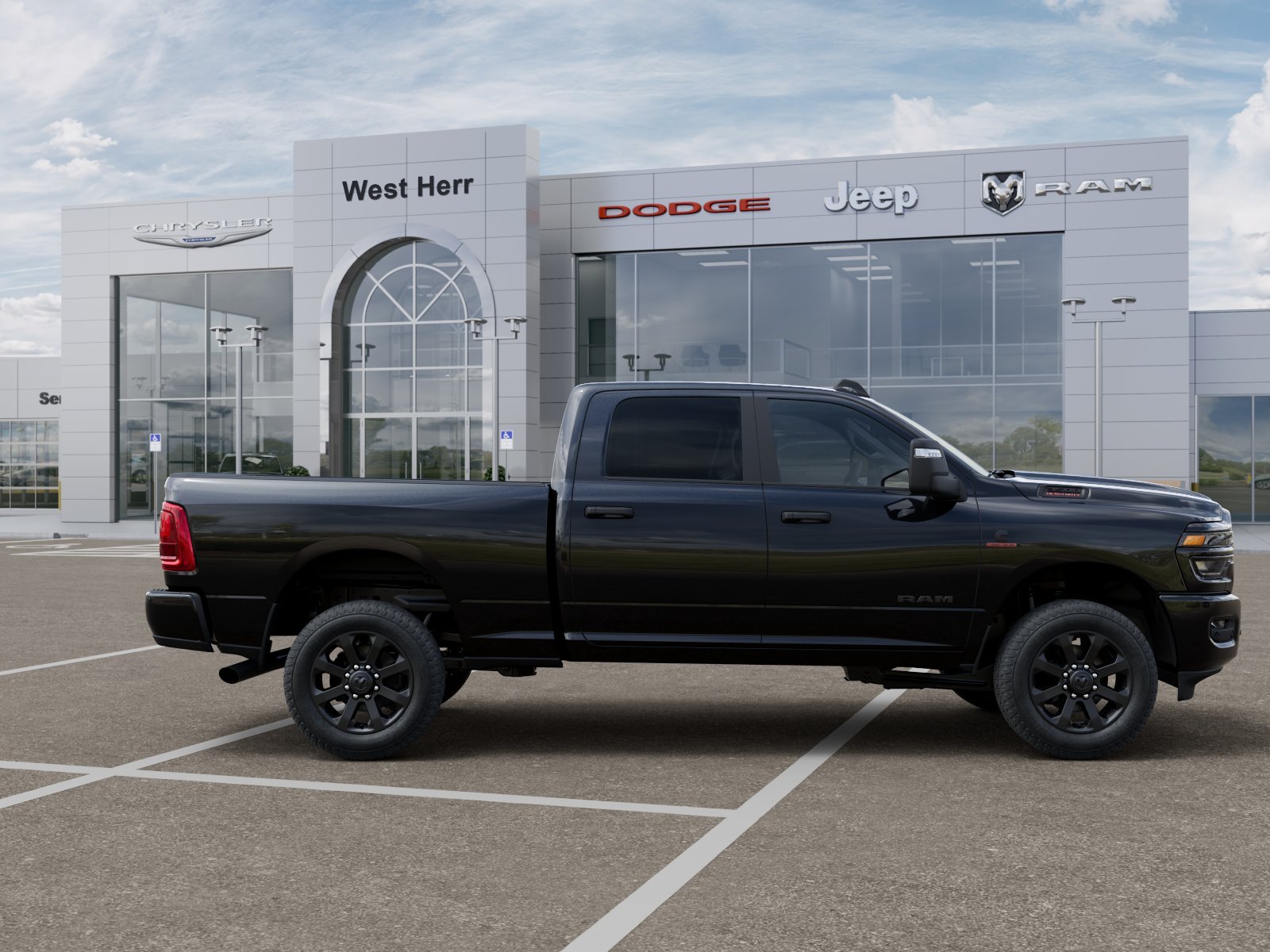 New 2027 Diamond Black Crystal Pearl-Coat Exterior Paint RAM Big Horn image 47