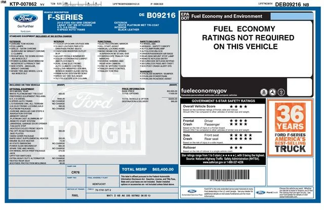 Used 2013 White Platinum Tri-Coat Metallic Ford Platinum image 19