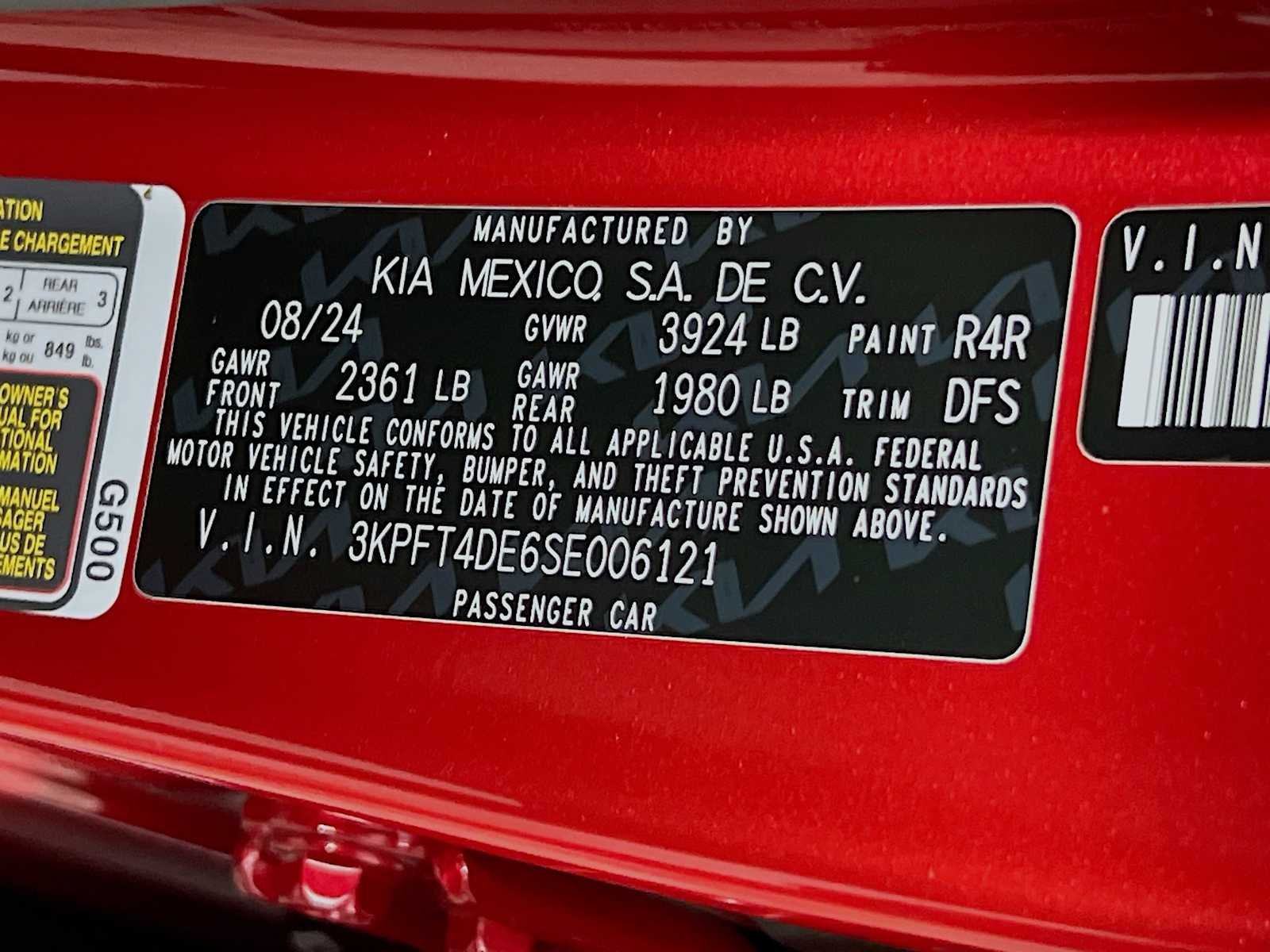 Used 2025 Currant Red Kia LXS image 31