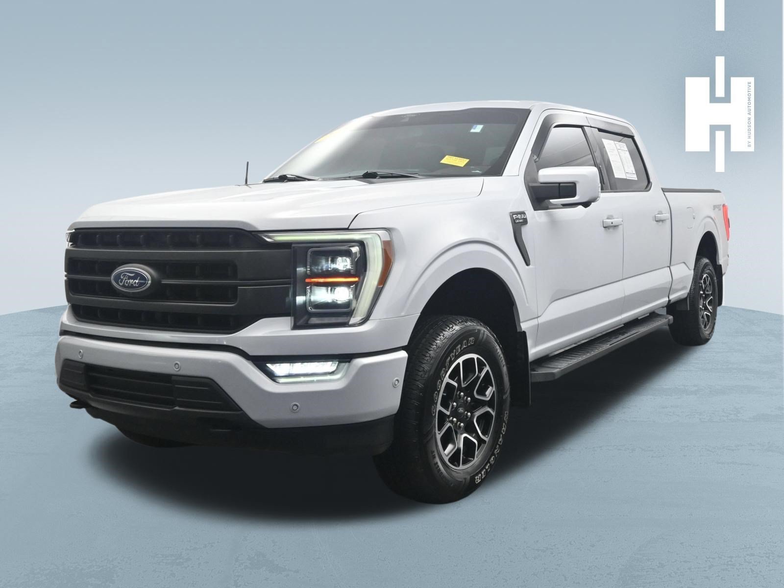 Certified Used 2021 White Metallic Ford LARIAT image 1