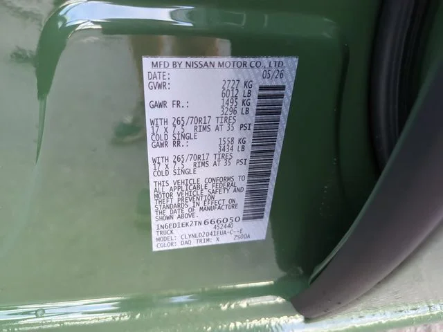 New 2026 Tactical Green Metallic Nissan Crew Cab PRO-4X® image 34
