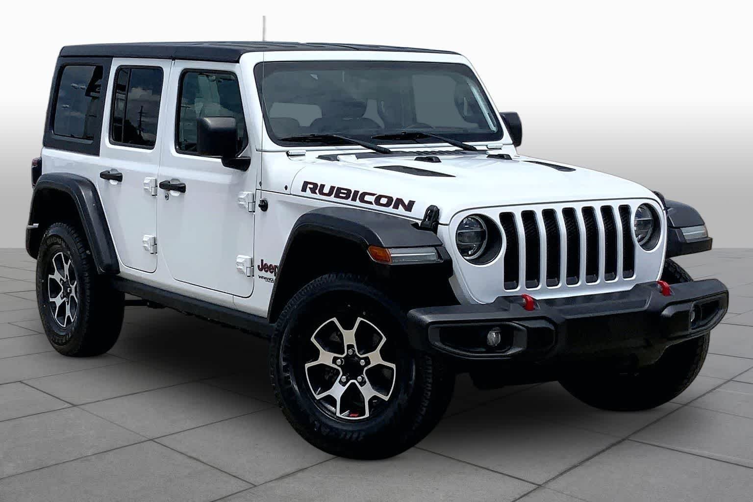 Used 2021 Bright White Clearcoat Jeep Unlimited Rubicon image 2