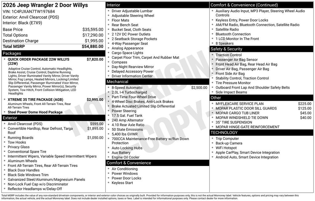 New 2026 Anvil Clear-Coat Exterior Paint Jeep Willys image 27