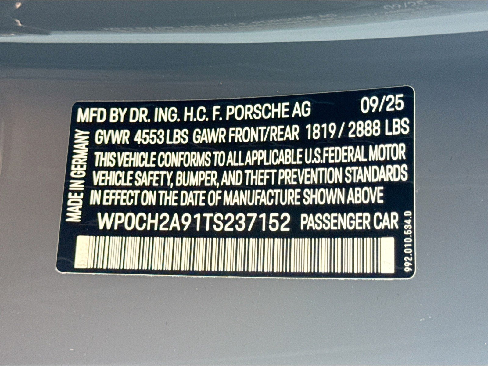 New 2026 Slate Grey Neo Porsche Carrera 4S image 25