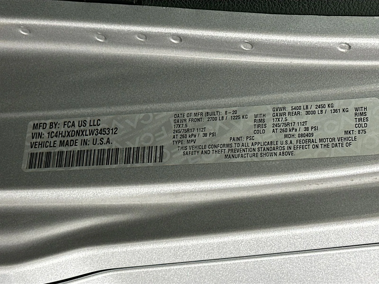 Used 2020 Billet Silver Metallic Clearcoat Jeep Unlimited Sport S image 30