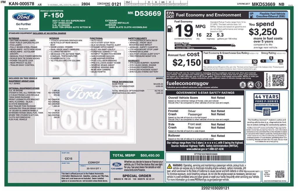 Certified Used 2021 Guard Metallic Ford XLT image 10