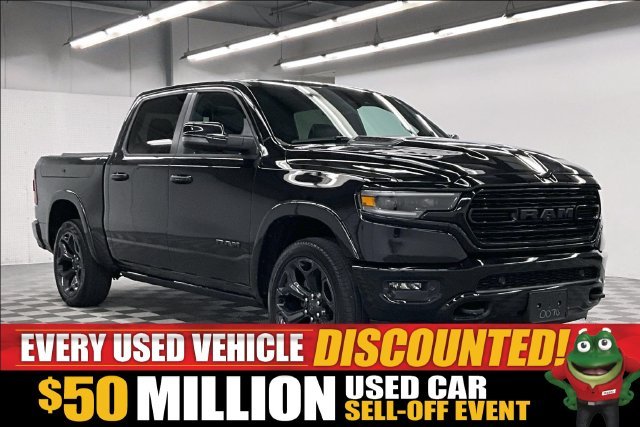 Used 2023 Diamond Black Crystal Pearlcoat Ram Limited image 1