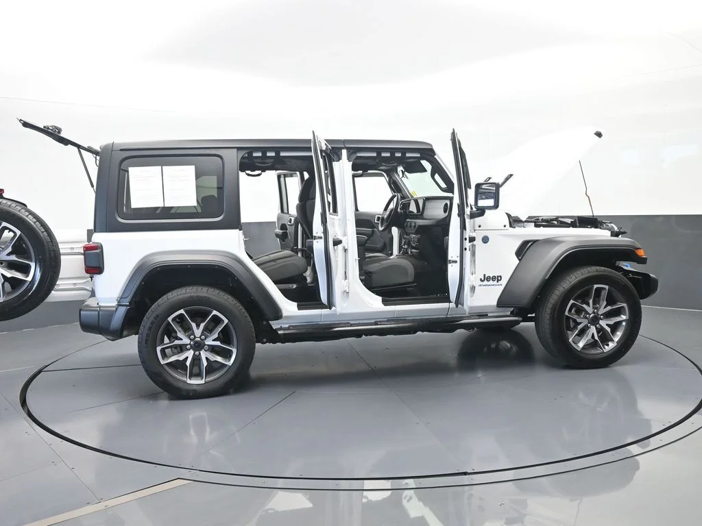 Used 2024 Bright White Clearcoat Jeep Sport S 4xe image 68