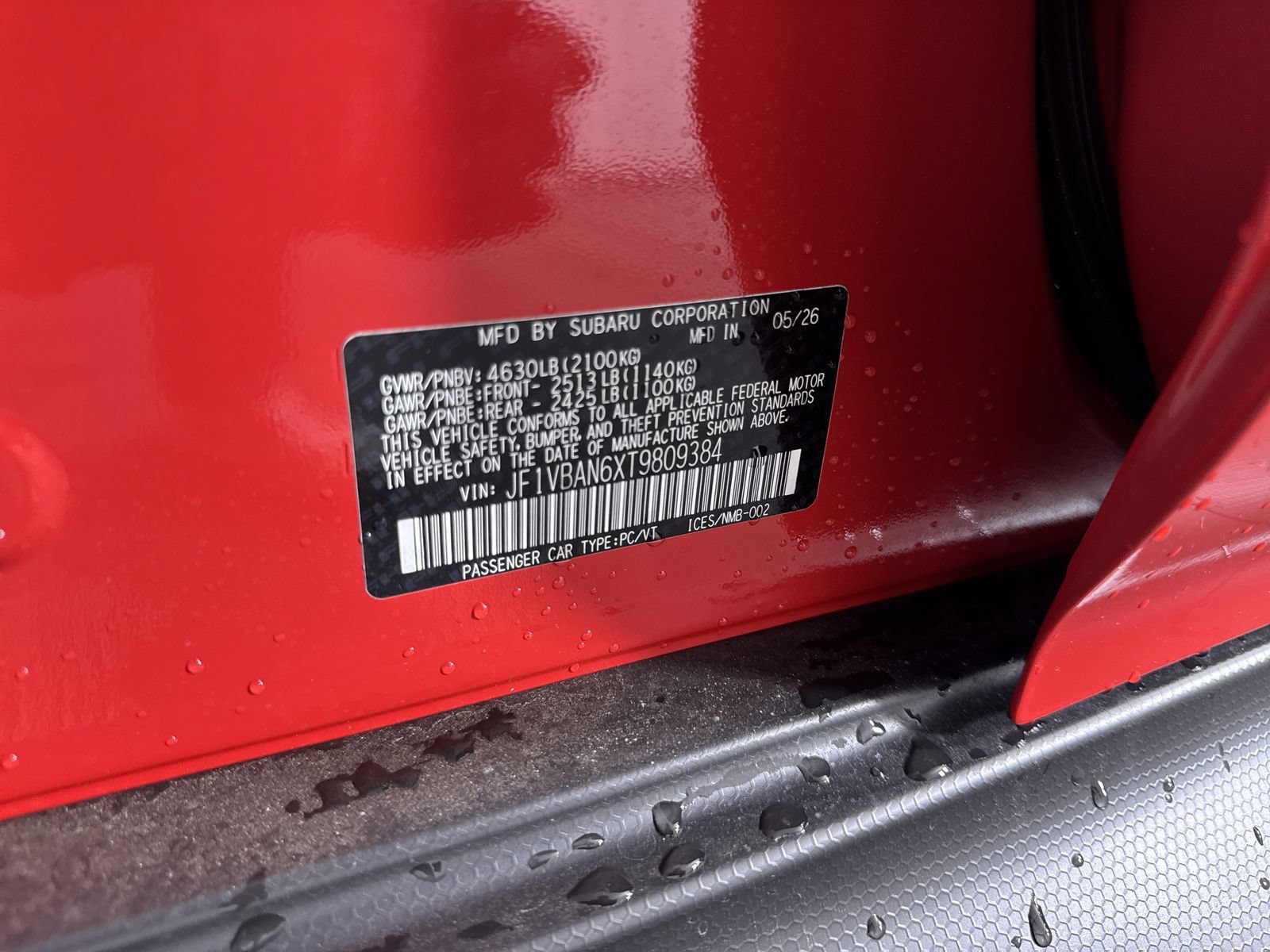 New 2026 IGNITION RED Subaru Limited image 12