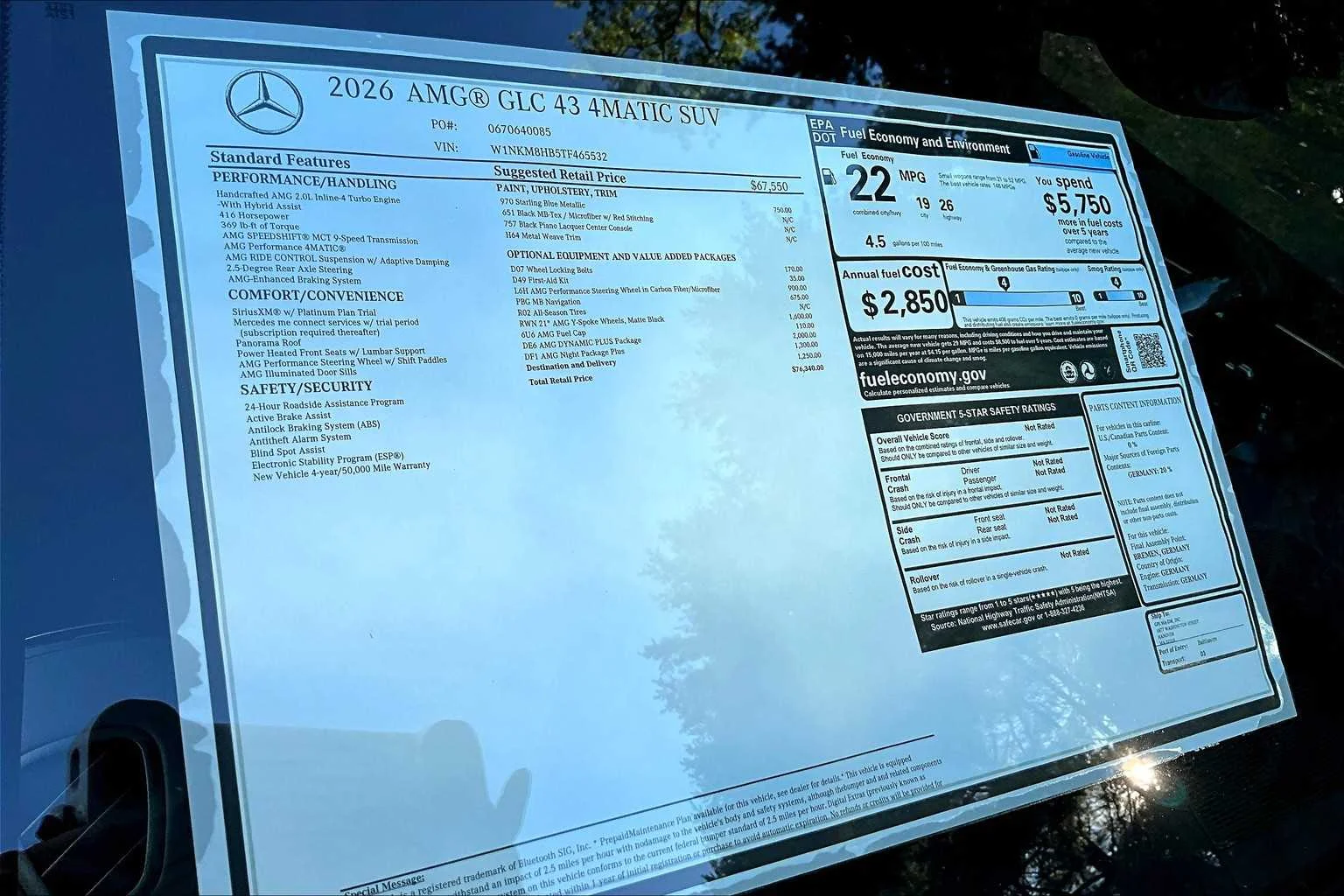 New 2026 Starling Blue Metallic Mercedes-Benz AMG® GLC 43 image 17
