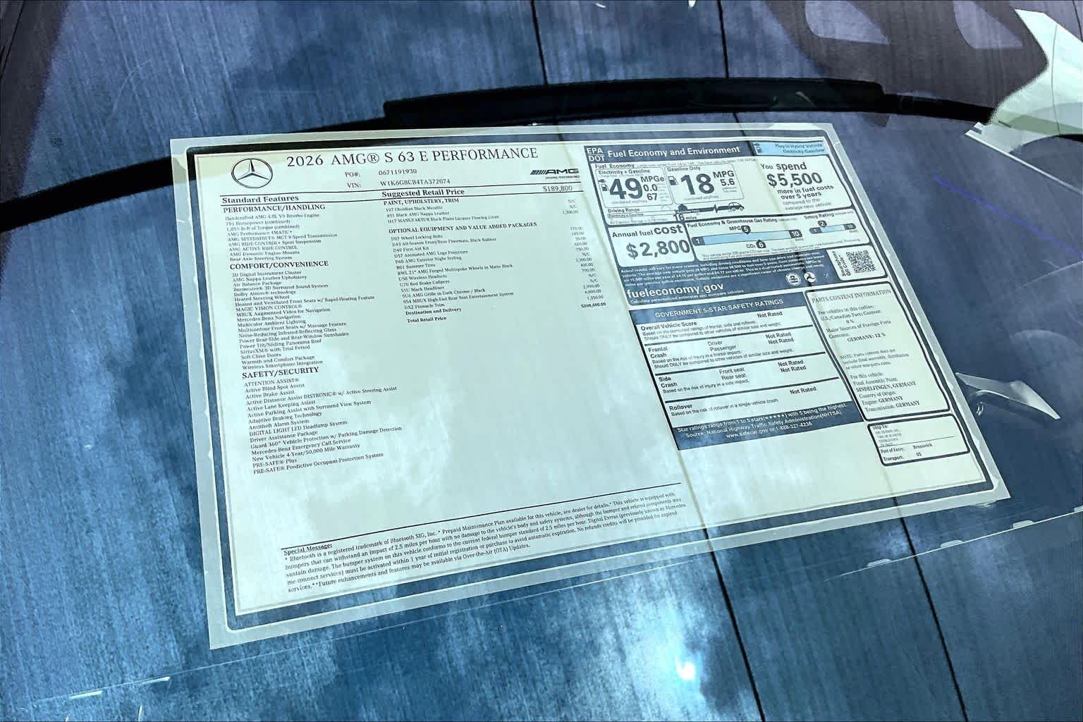 New 2026 Obsidian Black Metallic Mercedes-Benz AMG® S 63 E 4MATIC® Sedan image 22