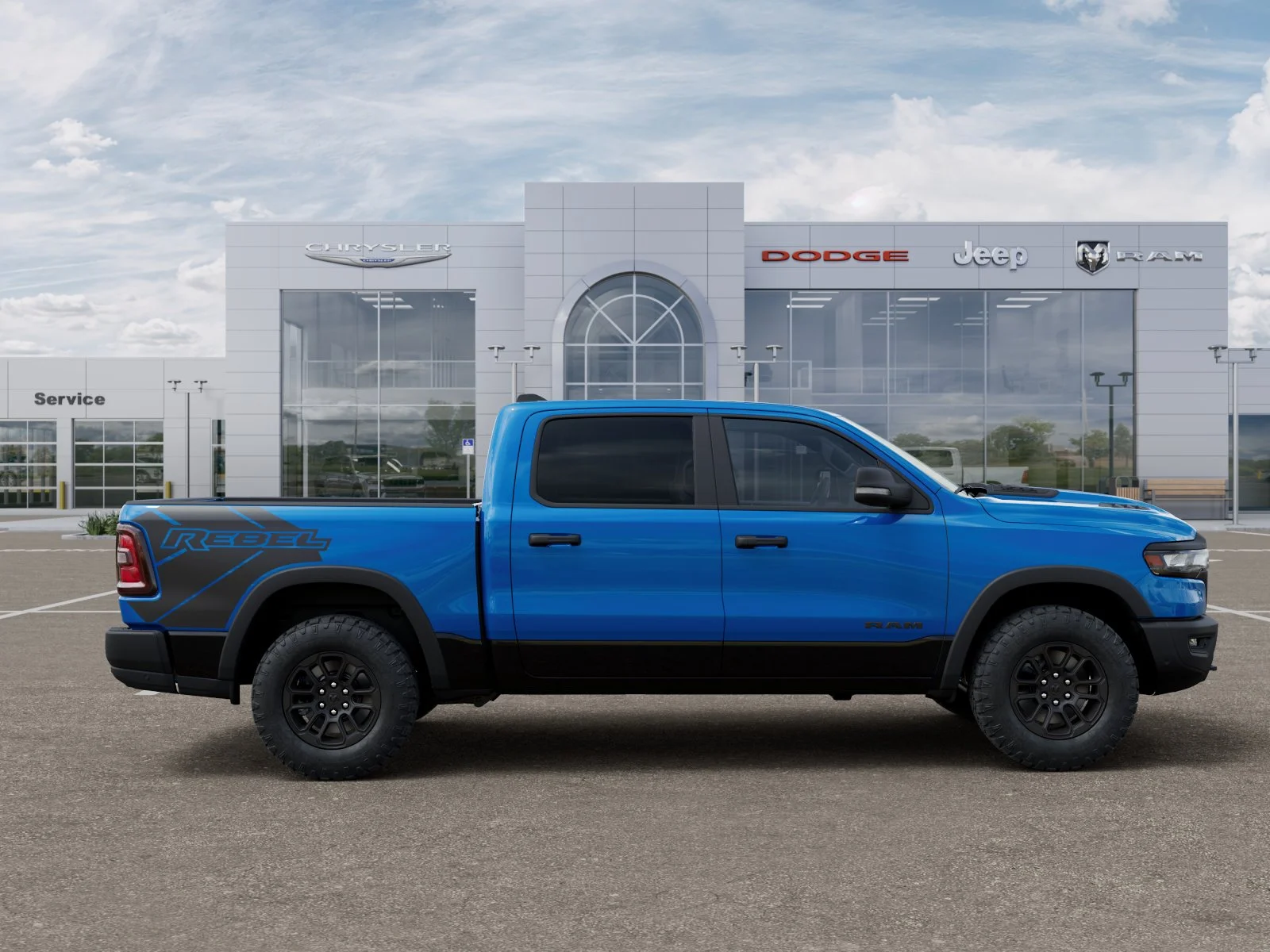 New 2026 Hydro Blue Pearl-Coat Exterior Paint RAM Rebel image 49