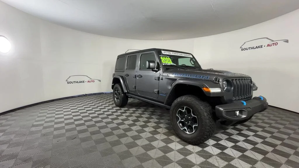 Used 2023 Gray Jeep Rubicon 4xe image 2