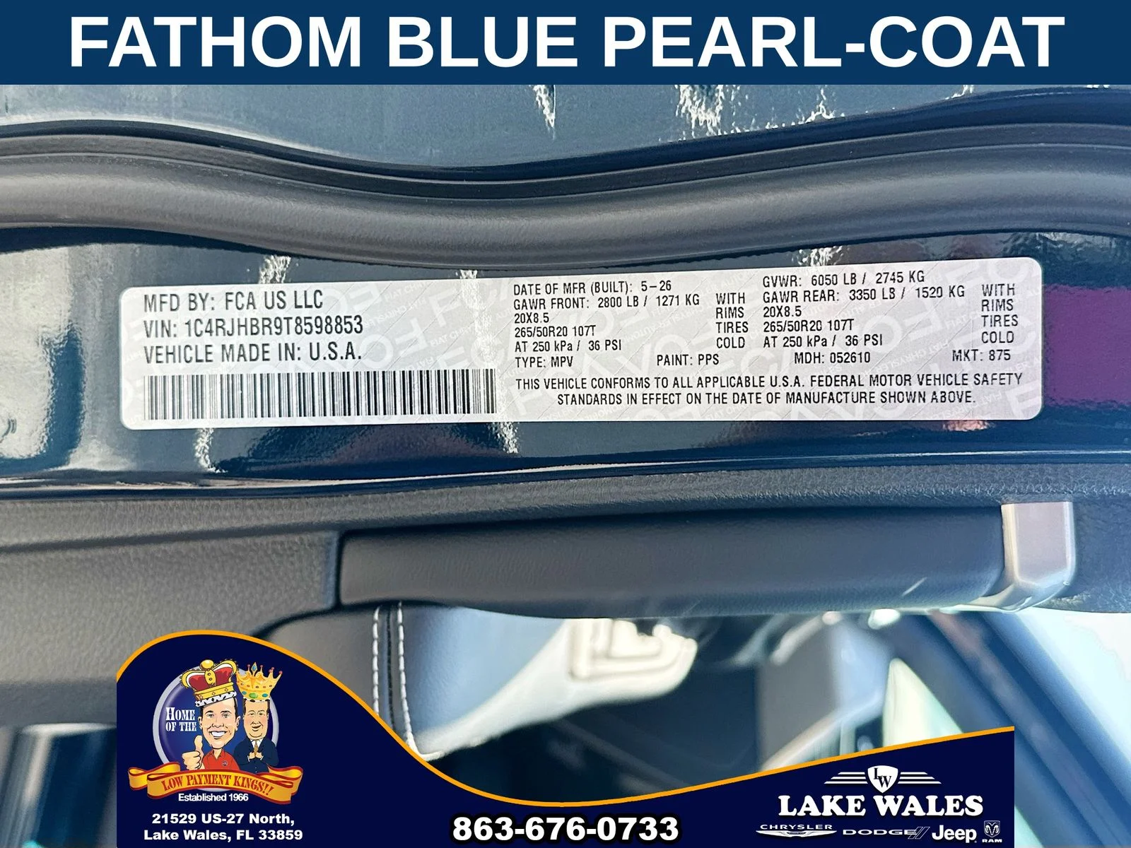 New 2026 Fathom Blue Pearl-Coat Exterior Paint Jeep Limited image 31