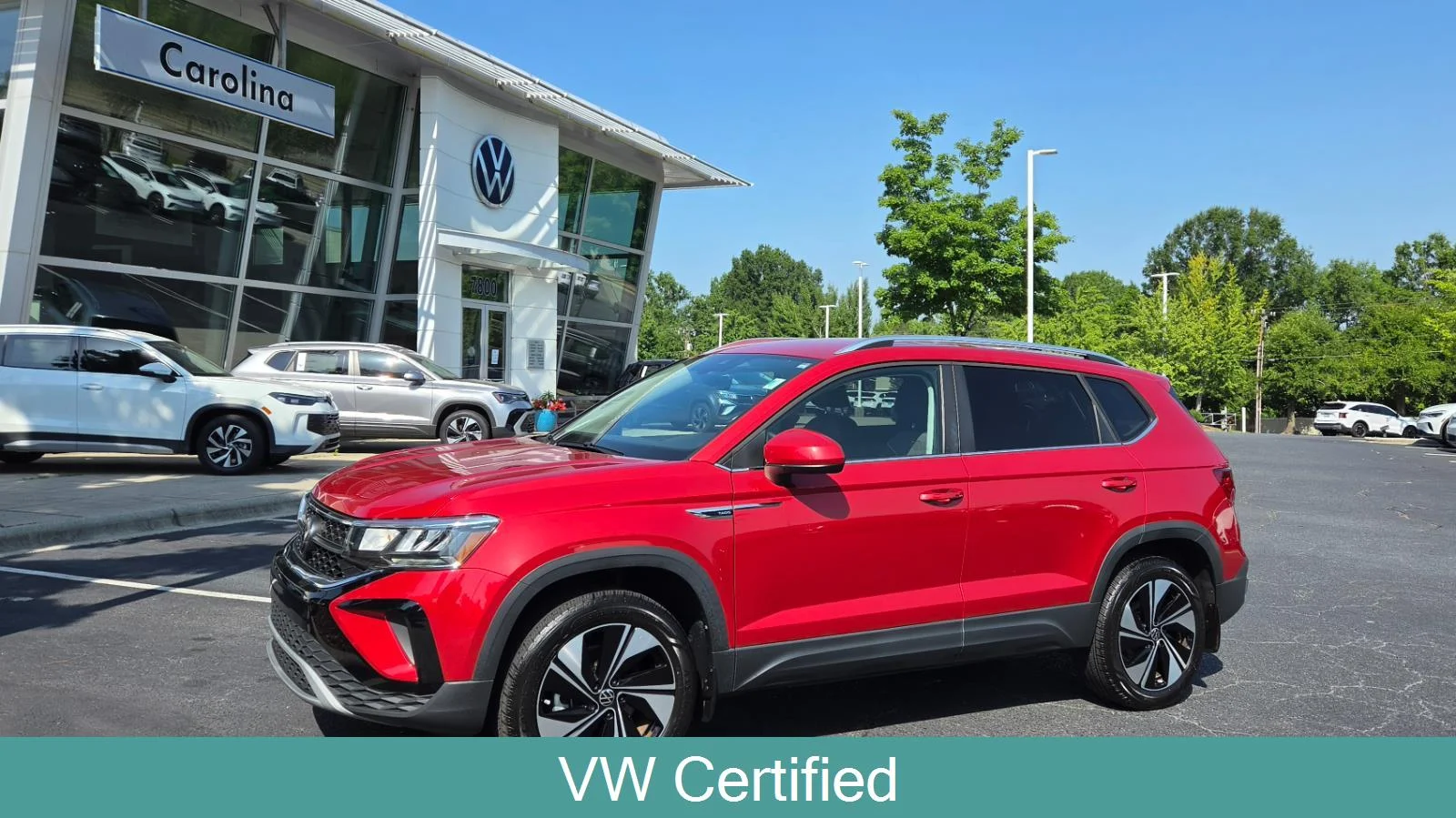 Certified Used 2024 Kings Red Metallic Volkswagen SE image 1