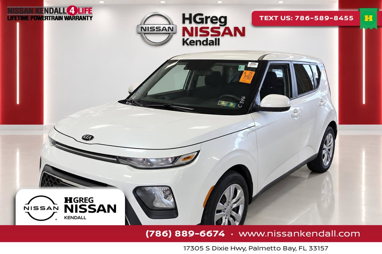 Used 2021 White Kia LX image 1