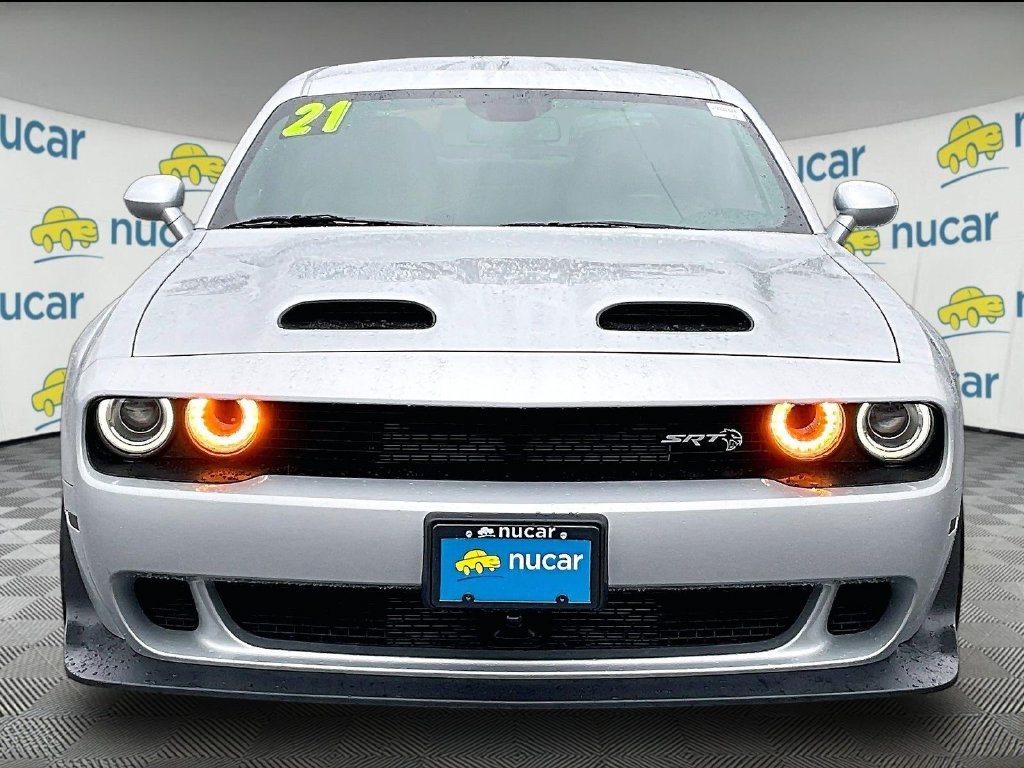 Used 2021 Triple Nickel Clearcoat Dodge SRT Hellcat Widebody image 2