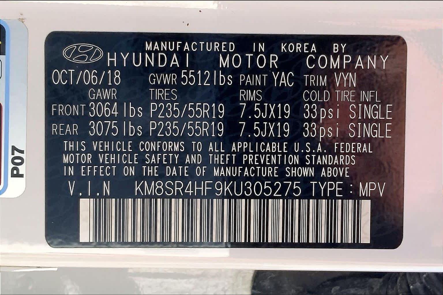 Used 2019 Monaco White Hyundai Limited Ultimate image 36
