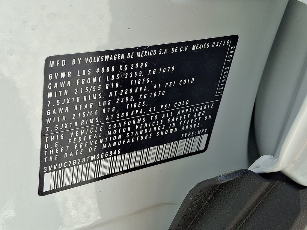 New 2026 White Volkswagen 1.5T SE image 12