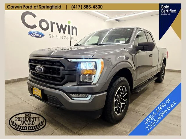 Certified Used 2022 Gray Metallic Ford XLT image 1