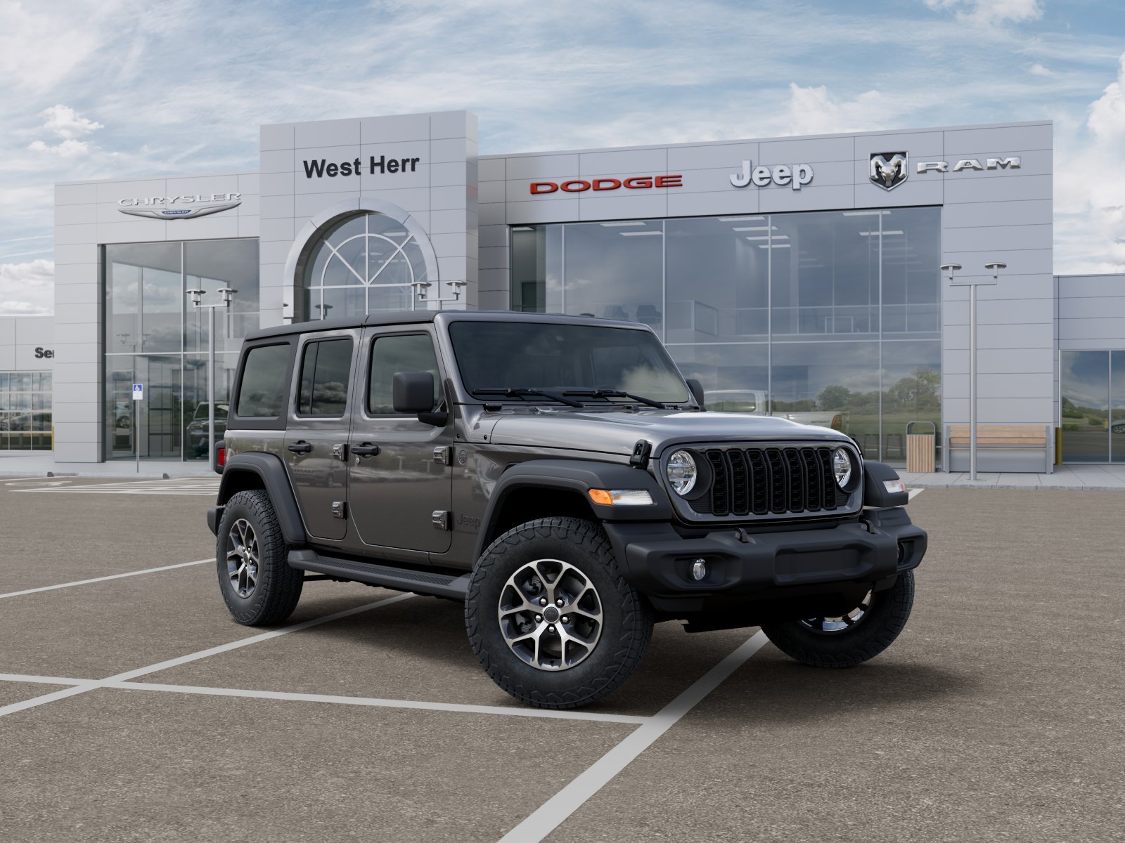 New 2026 Granite Crystal Metallic Clear-Coat Exterior Paint Jeep Sport S image 55