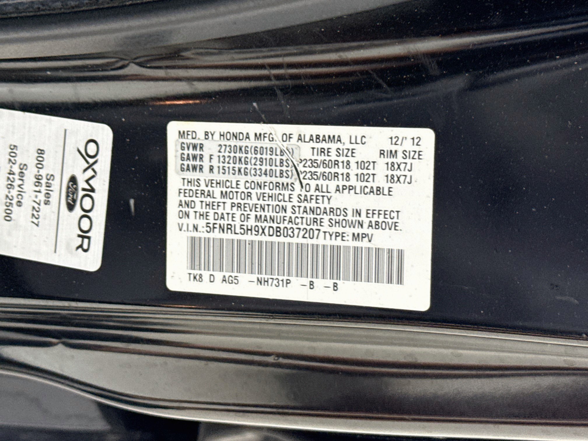 Used 2013 Crystal Black Pearl Honda Touring image 35