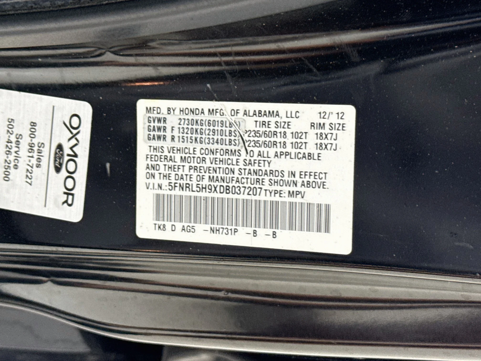 Used 2013 Crystal Black Pearl Honda Touring image 35