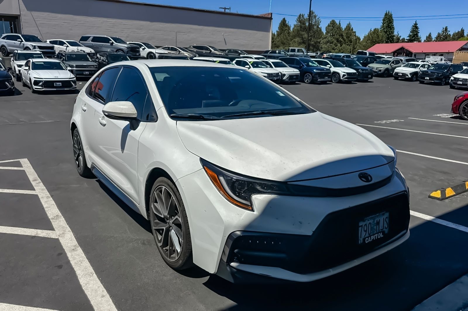 Used 2021 White Toyota SE image 2