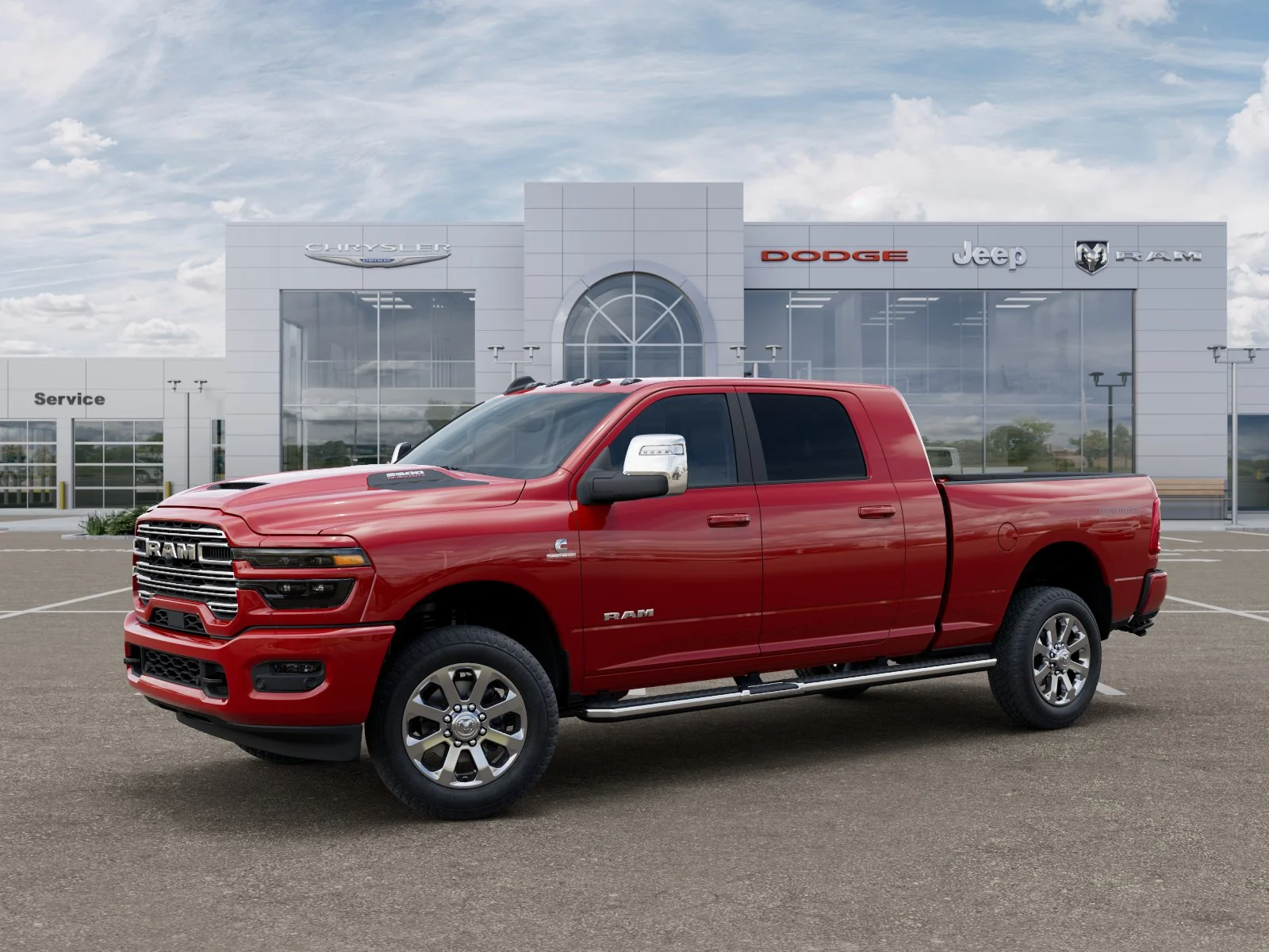 New 2026 Flame Red Clear-Coat Exterior Paint RAM Laramie image 47