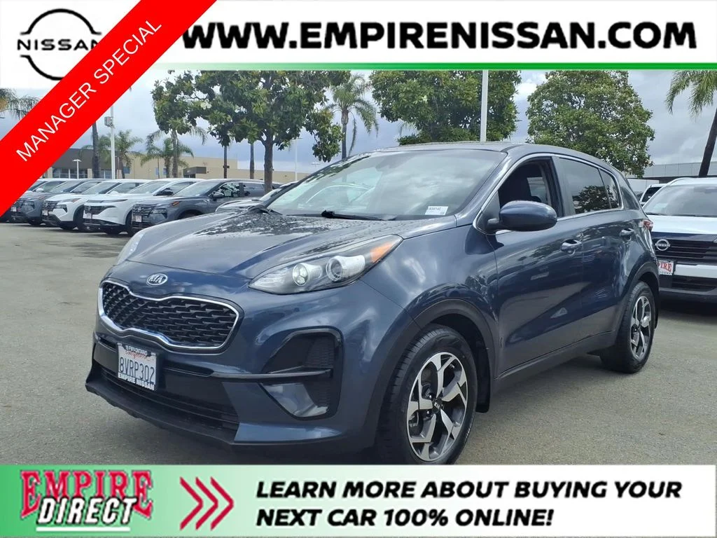 Used 2021 Blue Kia LX image 1