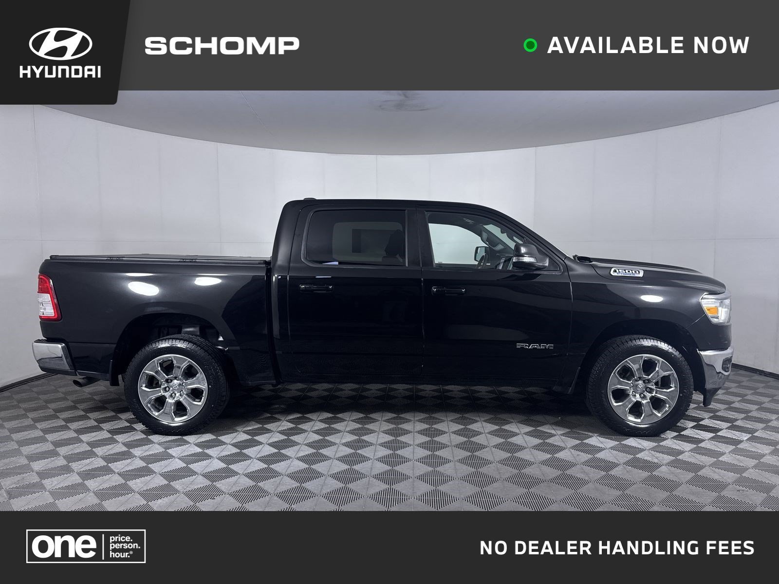 Used 2022 Diamond Black Crystal Pearlcoat Ram Big Horn image 1