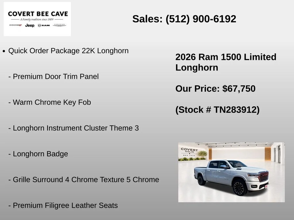 New 2026 Ivory White Tri-Coat Pearlcoat RAM Limited image 8
