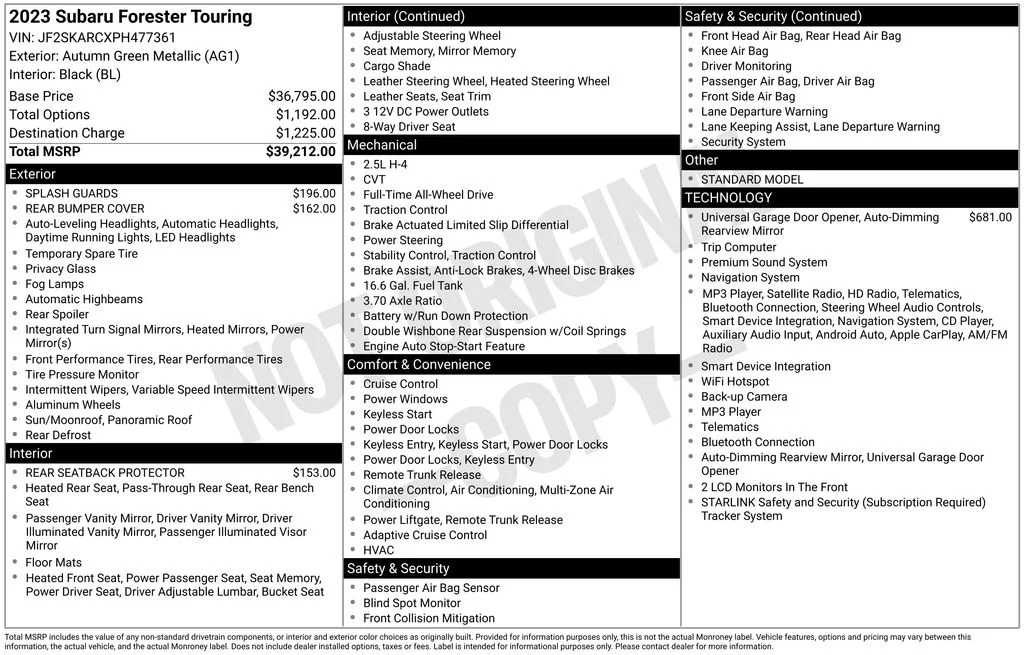 Used 2023 Brown Subaru Touring image 6
