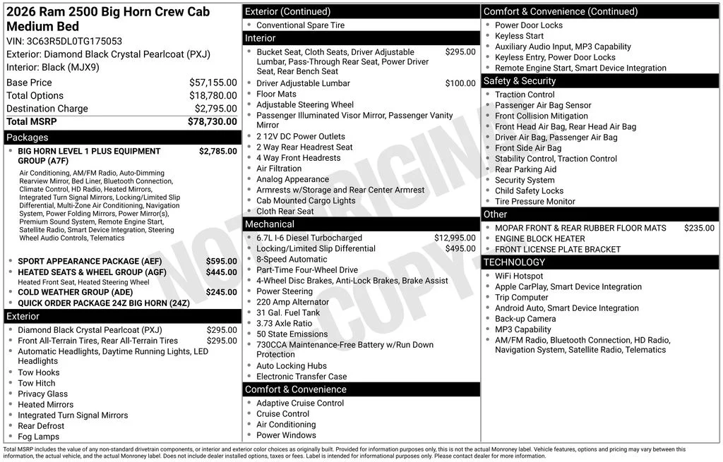 2026 RAM 2500 Big Horn - Photo 6