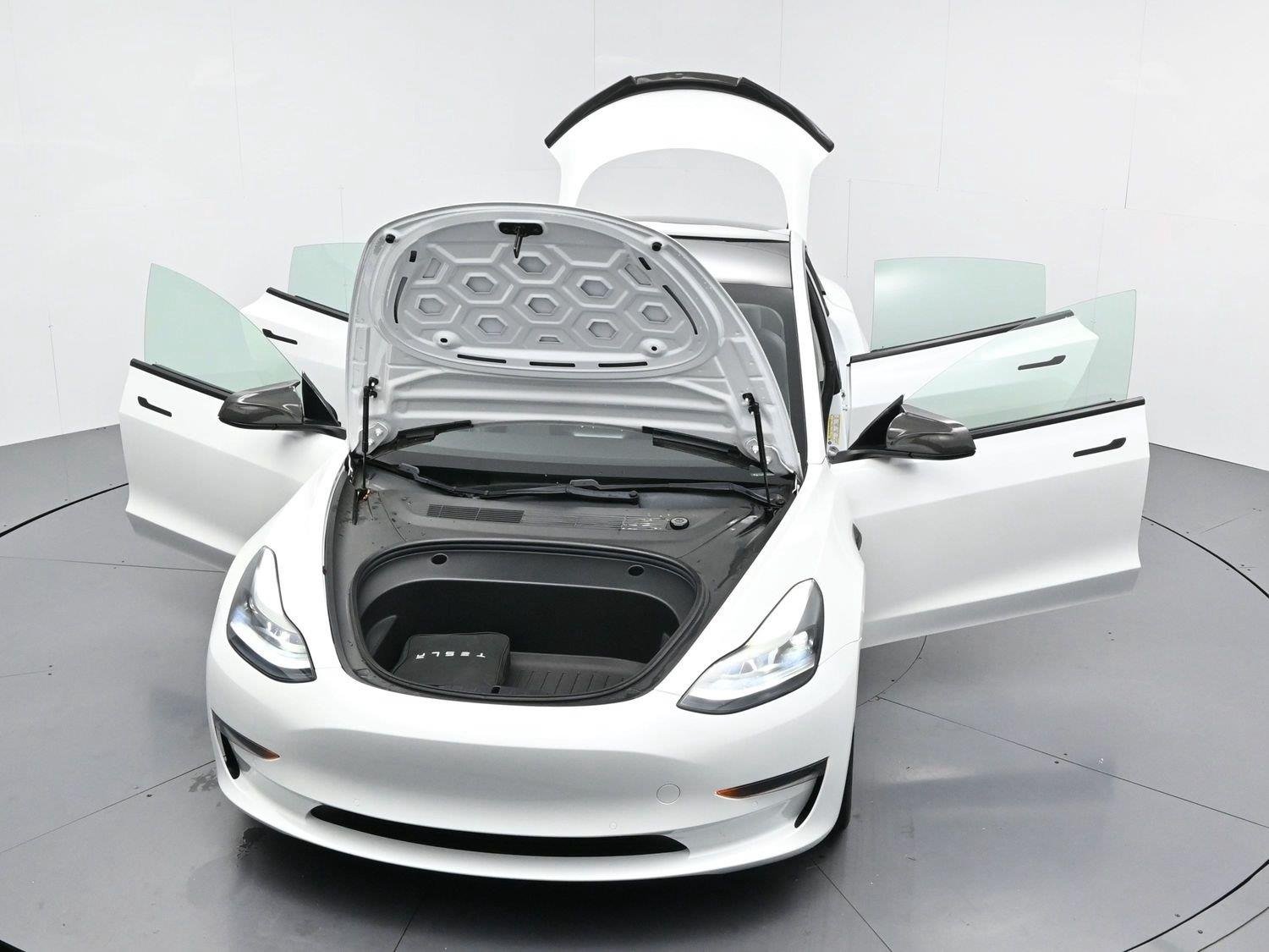 Used 2021 Pearl White Multi-coat Tesla Standard Range Plus image 35
