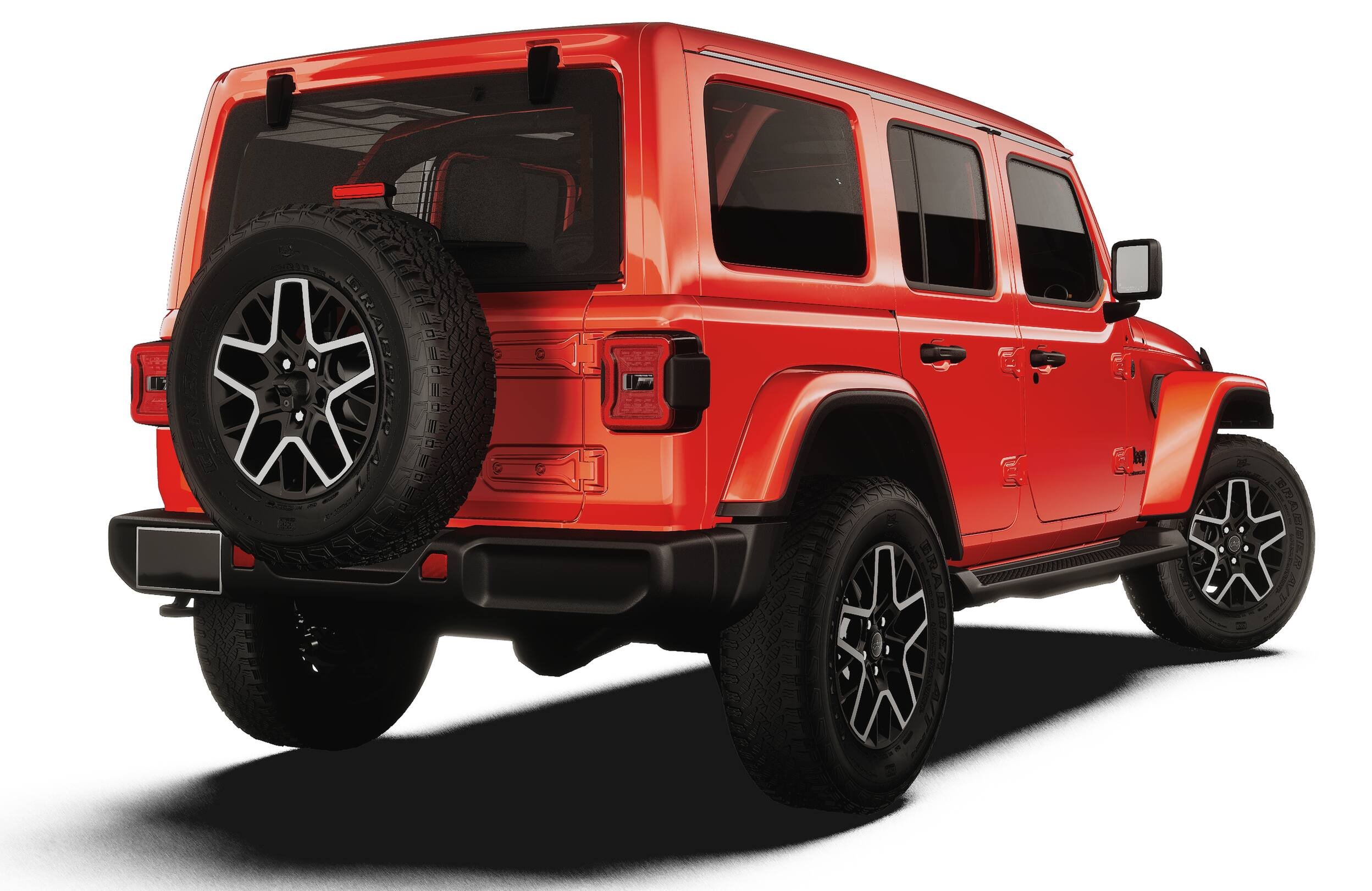 New 2027 Firecracker Red Clear-Coat Paint Jeep Sahara image 2