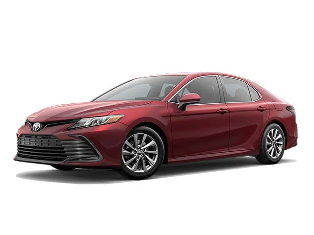 Used 2021 Ruby Flare Pearl Toyota LE Front-wheel Drive image 1