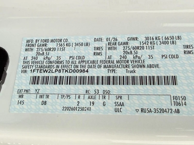 New 2026 Oxford White Ford STX 4WD SuperCrew 5.5