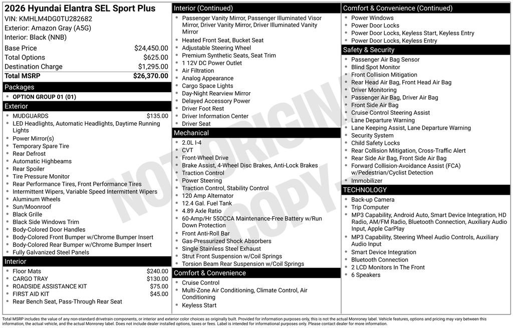 New 2026 Gray Hyundai SEL Sport Plus image 17