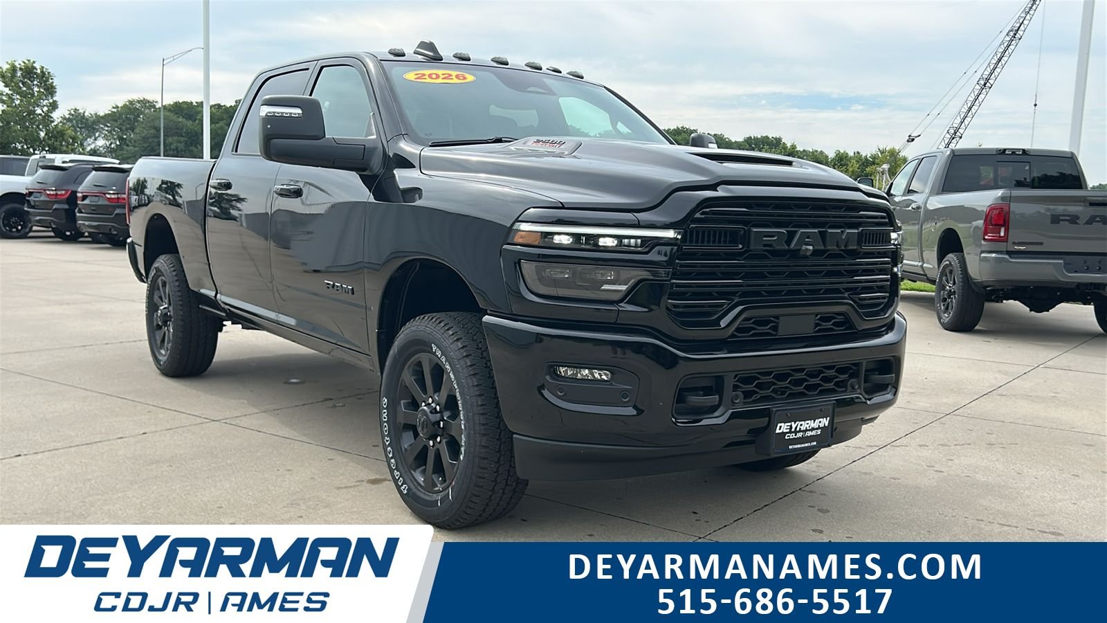 New 2026 Diamond Black Crystal Pearl-Coat Exterior Paint RAM Laramie image 1