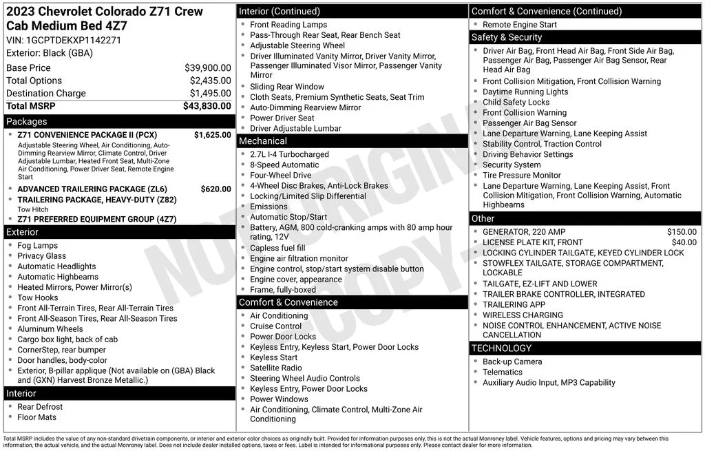 Used 2023 Black Chevrolet Z71 image 42