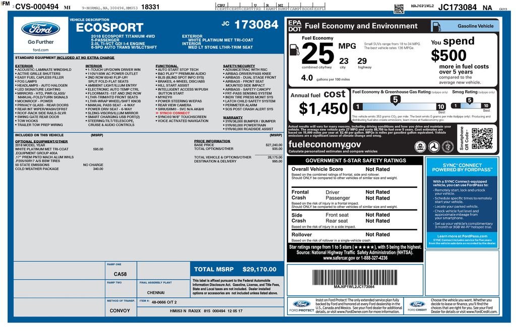 Used 2018 White Ford Titanium image 9