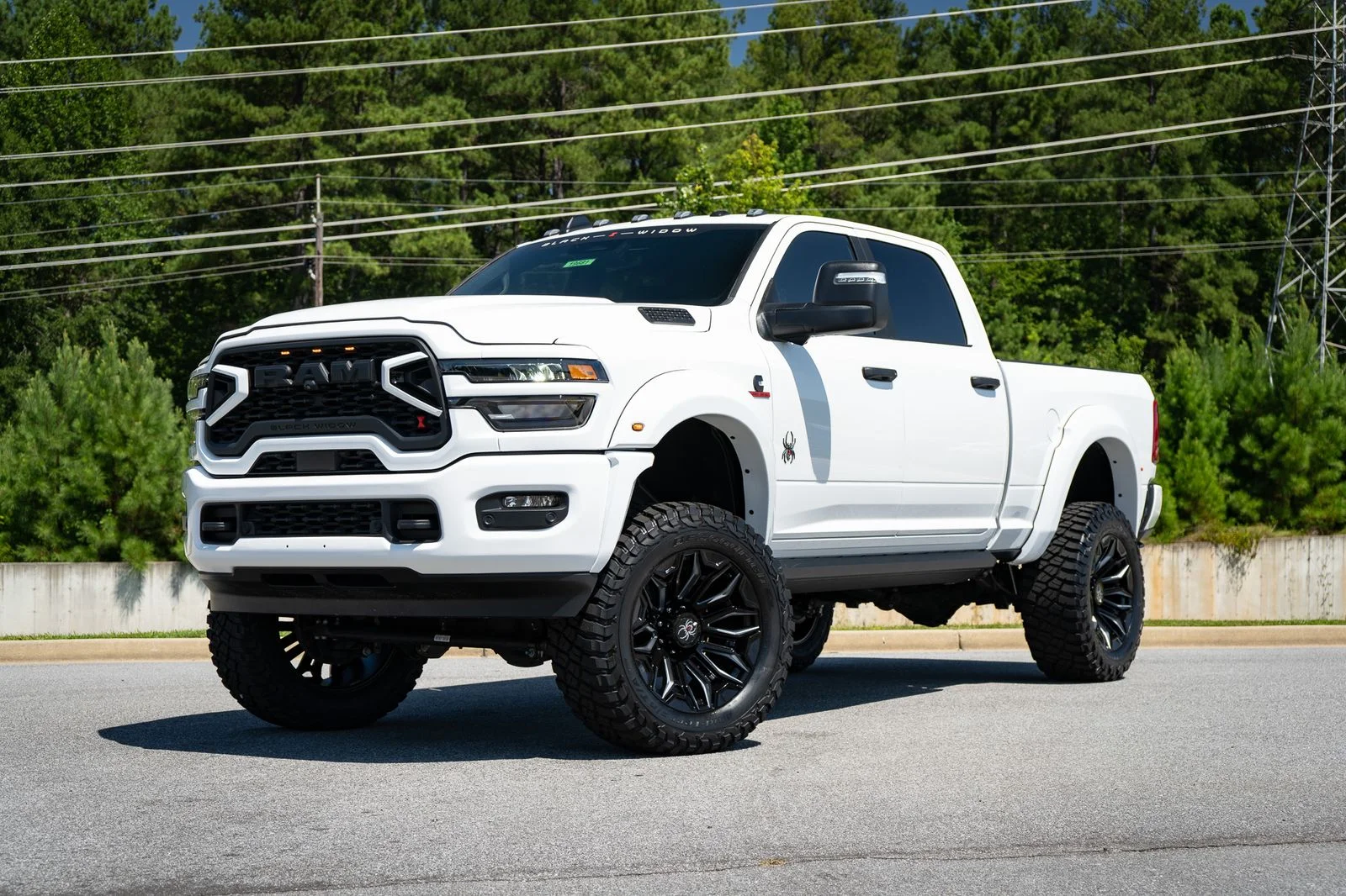 New 2026 Bright White Clear-Coat Exterior Paint RAM Big Horn with Black Widow Package image 2